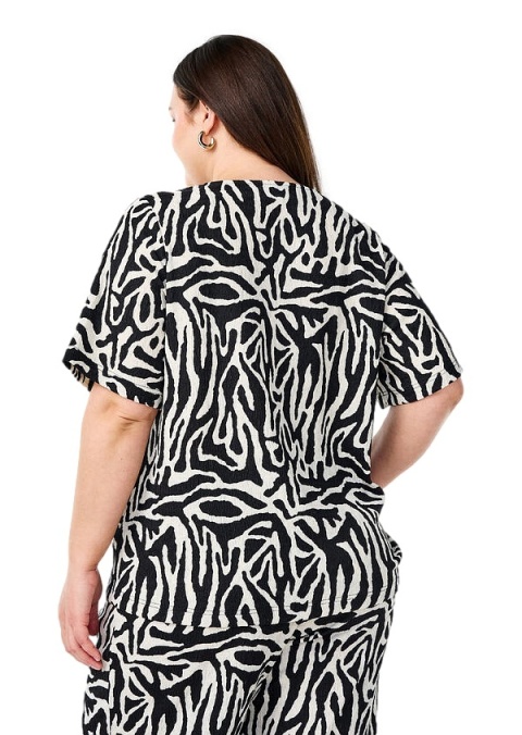 ZIZZI ŚLICZNA CZARNO- BIAŁA BLUZKA WZÓR 612B