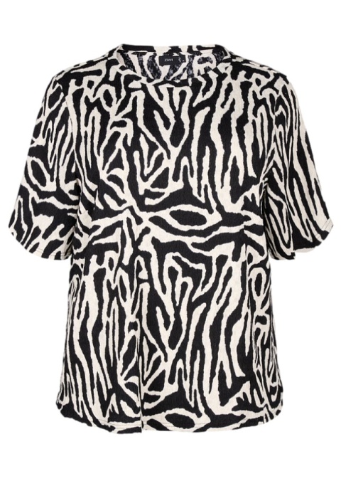 ZIZZI ŚLICZNA CZARNO- BIAŁA BLUZKA WZÓR 612B