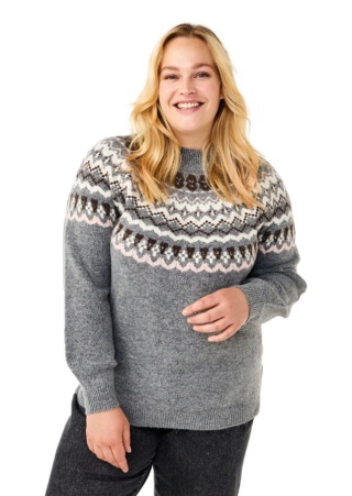 ZIZZI ŚWIĄTECZNY SWETER SZARY WZÓR 370A