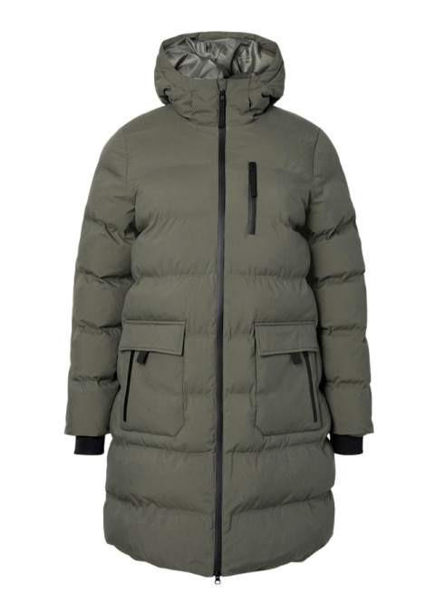 ZIZZI ZIELONA ZIMOWA KURTKA PUCHOWA KIESZENIE KAPTUR 222A