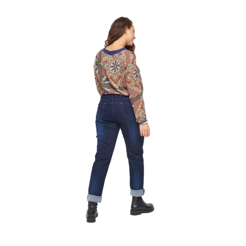 ADIA KLASYCZNE GRANATOWE SPODNIE JEANSY A037