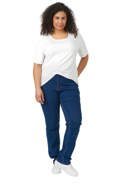 ADIA SPODNIE JEANSY PROSTE GRANAT A177