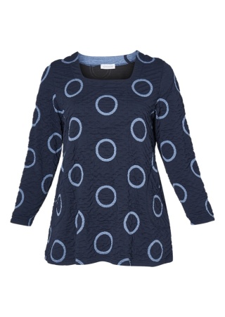 CHALOU GRANATOWA TUNIKA WZÓR KOŁA C682