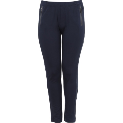 CHALOU DZIANINOWE GRANATOWE SPODNIE C247