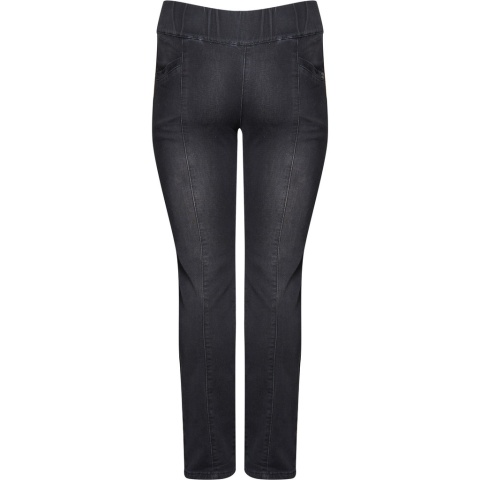 PONT NEUF GRAFITOWE SPODNIE JEGGINSY WYSOKI STAN PROSTE V232