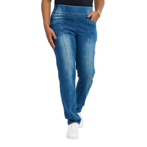 PONT NEUF NIEBIESKIE SPODNIE JEGGINSY WYSOKI STAN PROSTE V232