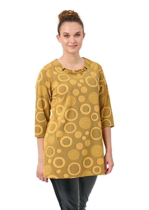 PONT NEUF WYGODNA ŻÓŁTA BLUZKA KÓŁKA V156