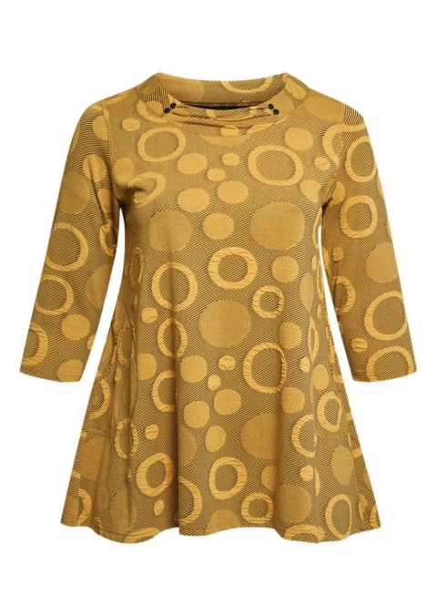 PONT NEUF WYGODNA ŻÓŁTA BLUZKA KÓŁKA V156