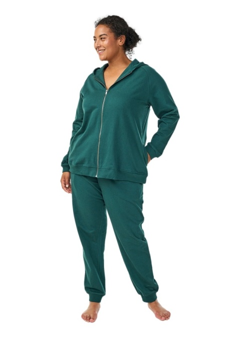 ZIZZI BAWEŁNIANA TURKUSOWA BLUZA Z KAPTUREM NADRUK 093A ZIZZI BAWEŁNIANA TURKUSOWA BLUZA Z KAPTUREM NADRUK 093A