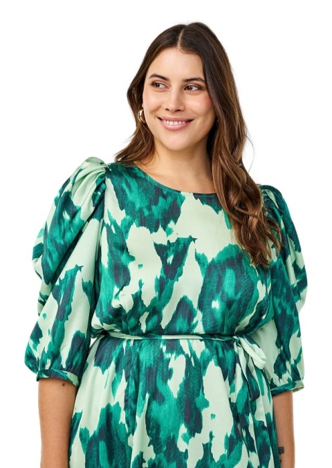 ZIZZI ELEGANCKA DŁUGA TURKUSOWA SUKIENKA WZÓR 116A