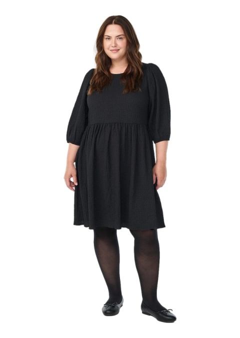 ZIZZI CZARNA SUKIENKA TUNIKA PLISOWANA 059C