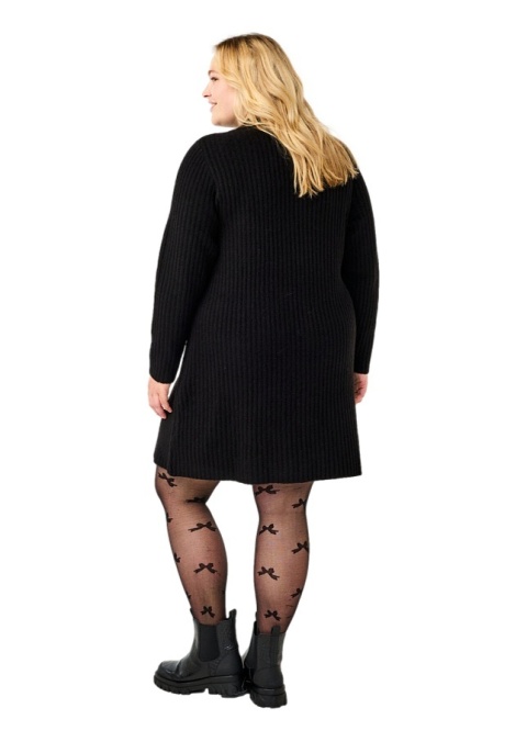 ZIZZI DZIANINOWA SUKIENKA CZARNA PRĄŻKI 400G