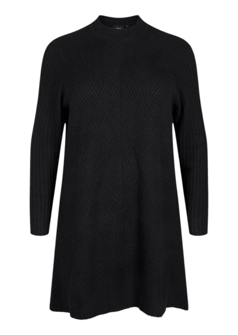 ZIZZI DZIANINOWA SUKIENKA CZARNA PRĄŻKI 400G