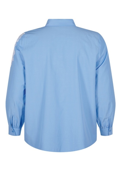 ZIZZI BŁĘKITNA KOSZULA KORONKOWE DETALE 363A