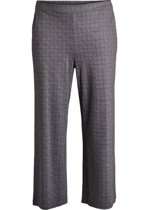 ZIZZI SZARE SZEROKIE ELEGANCKIE SPODNIE KRATA 216B