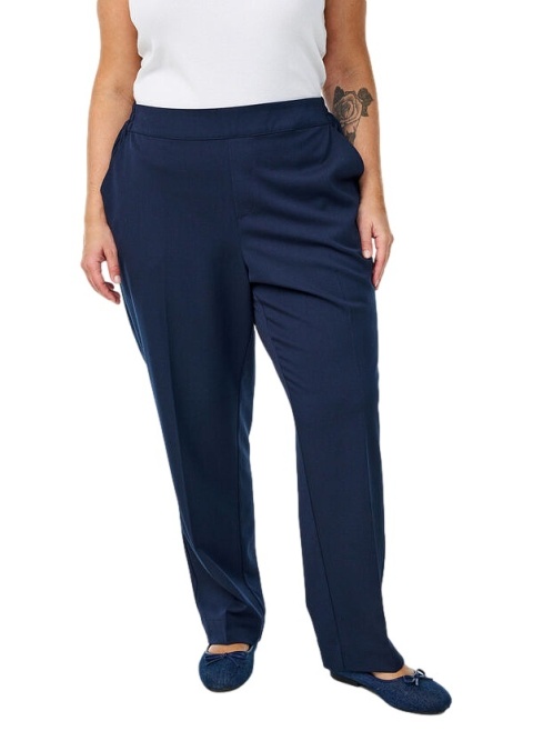 ZIZZI GRANATOWE ELEGANCKIE SPODNIE WYSOKI STAN 562B