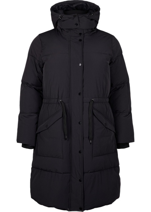 ZIZZI CZARNA PUCHOWA KURTKA PŁASZCZ REGULACJA 416A