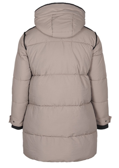 ZIZZI BEŻOWA PUCHOWA KURTKA ZIMA DETALE 381A