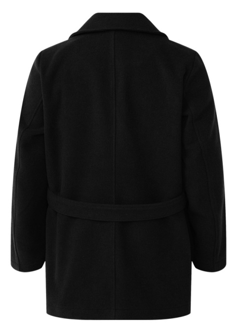 ZIZZI KRÓTKI PŁASZCZ KURTKA CZARNY WEŁNA 419A