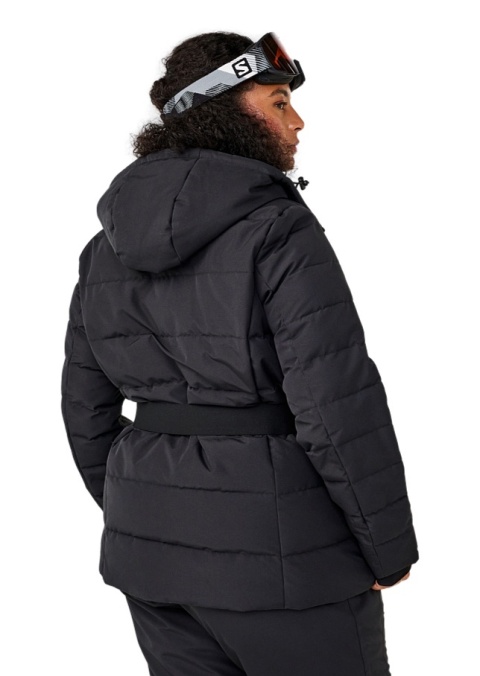 ZIZZI CZARNA PUCHOWA KURTKA NARCIARSKA Z PASKIEM 384A