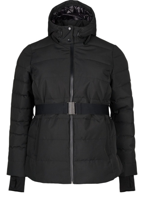 ZIZZI CZARNA PUCHOWA KURTKA NARCIARSKA Z PASKIEM 384A