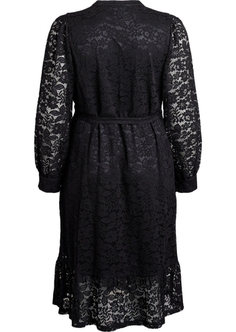 ZIZZI ELEGANCKA CZARNA SUKIENKA KORONKOWA 401A