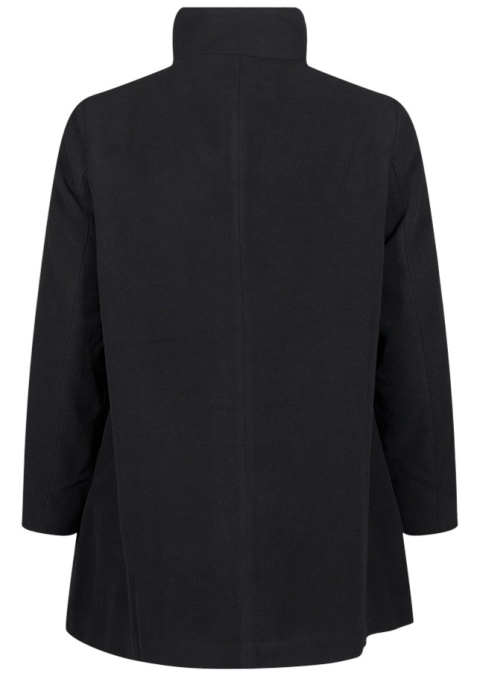 ZIZZI CZARNY KRÓTKI PŁASZCZ DWURZĘDOWY Z WEŁNĄ 343A