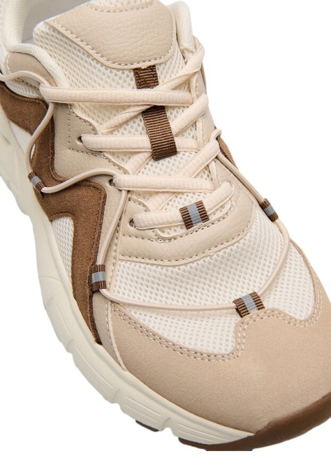 ZIZZI BEŻOWE BUTY SPORTOWE SZEROKI KRÓJ 048A