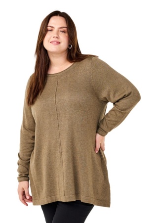 ZIZZI OLIWKOWA BLUZKA TUNIKA DZIANINA 194A