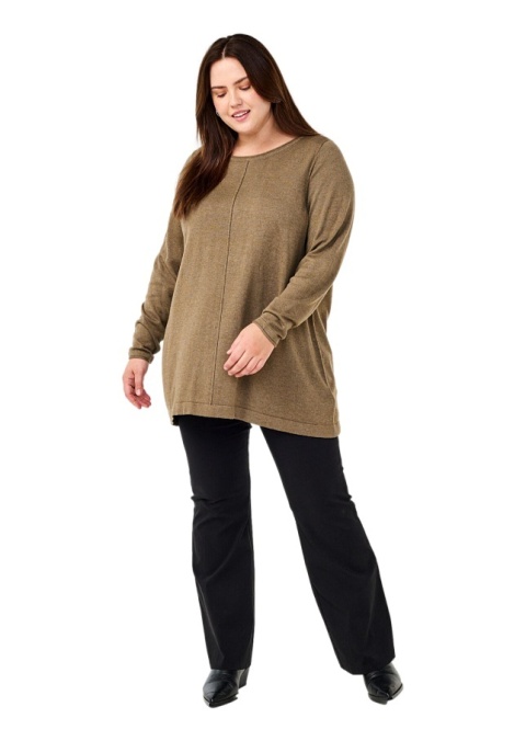 ZIZZI OLIWKOWA BLUZKA TUNIKA DZIANINA 194A