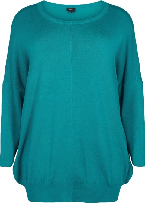 ZIZZI CUDOWNA TURKUSOWA TUNIKA DZIANINA 099A