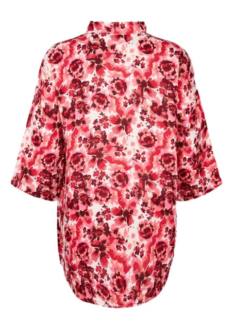 ZIZZI DŁUGA KOSZULA TUNIKA KWIATY BAWEŁNA 064B