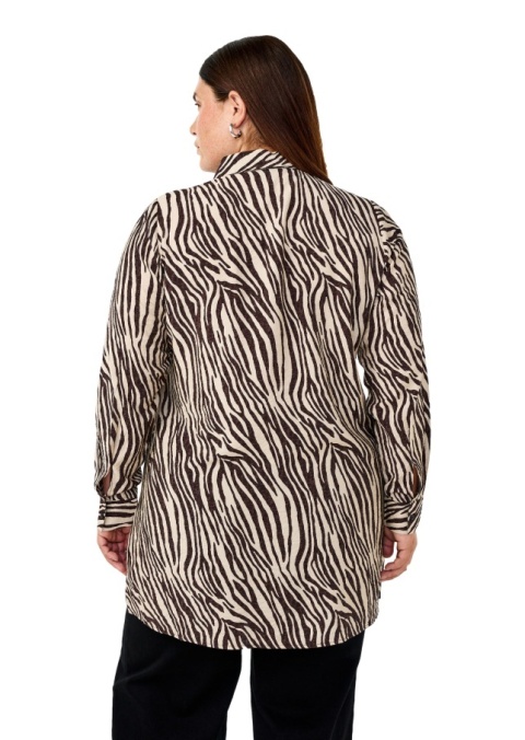 ZIZZI DŁUGA KOSZULA TUNIKA ZEBERKA WISKOZA 599I