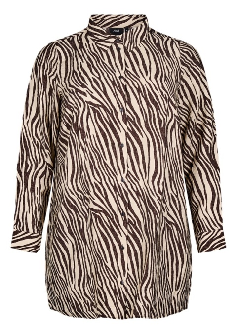 ZIZZI DŁUGA KOSZULA TUNIKA ZEBERKA WISKOZA 599I