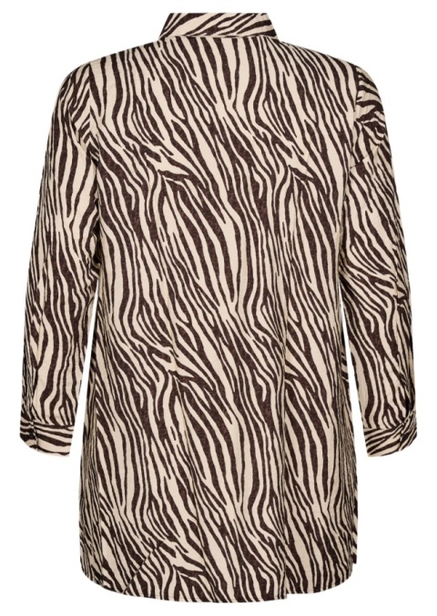 ZIZZI DŁUGA KOSZULA TUNIKA ZEBERKA WISKOZA 599I
