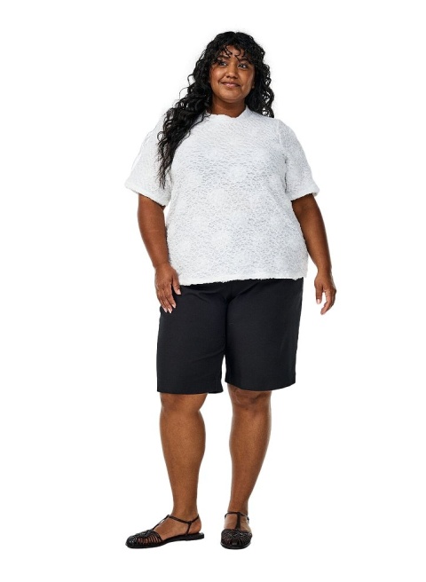 ZIZZI ELEGANCKA BIAŁA BLUZKA Z KRÓTKIM RĘKAWEM WZÓR 150A