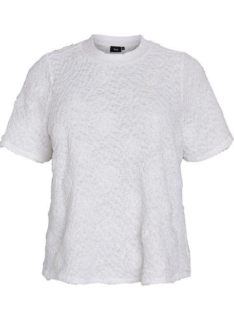 ZIZZI ELEGANCKA BIAŁA BLUZKA Z KRÓTKIM RĘKAWEM WZÓR 150A