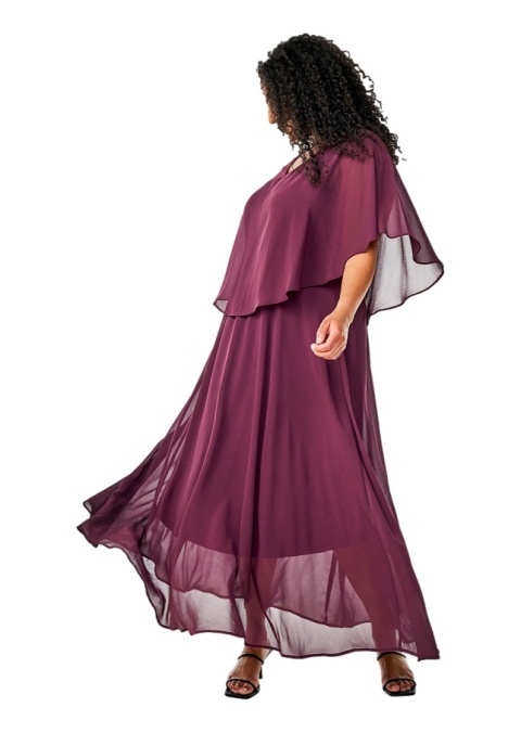 ZIZZI ELEGANCKA FIOLETOWA SUKIENKA MAXI 912A