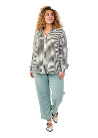 ZIZZI ELEGANCKIE ZIELONE SPODNIE PROSTA NOGAWKA 007A