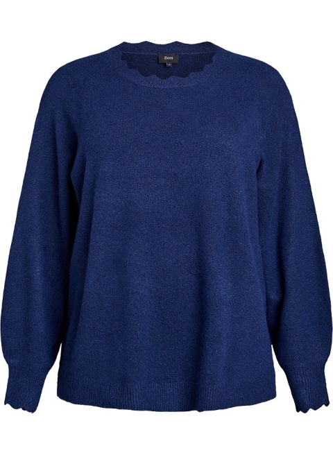 ZIZZI GRANATOWY SWETER BLUZKA DZIANINA 474A