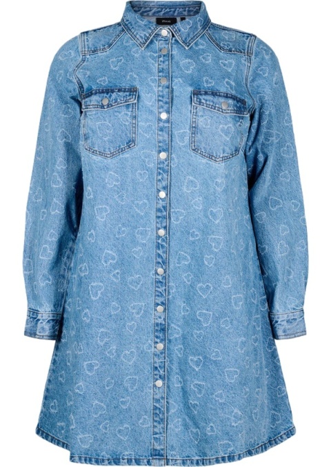 ZIZZI JEANSOWA SUKIENKA GUZIKI WZÓR 044C