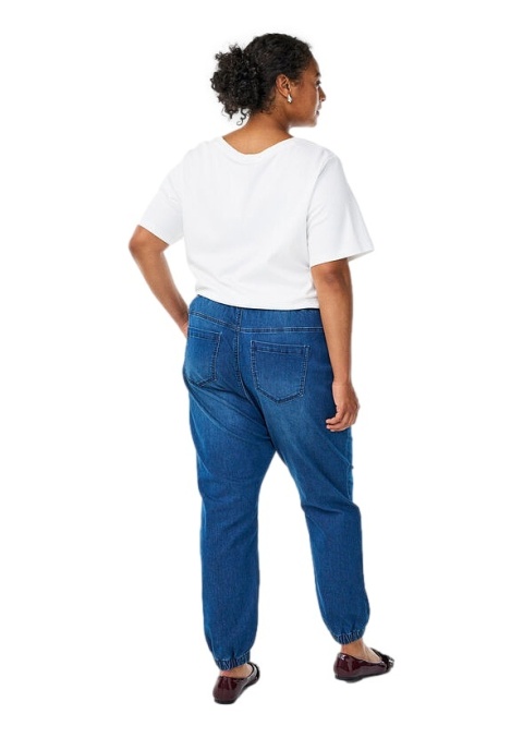 ZIZZI JEANSOWE CIEMNE NIEBIESKIE SPODNIE JOGGERY 066B