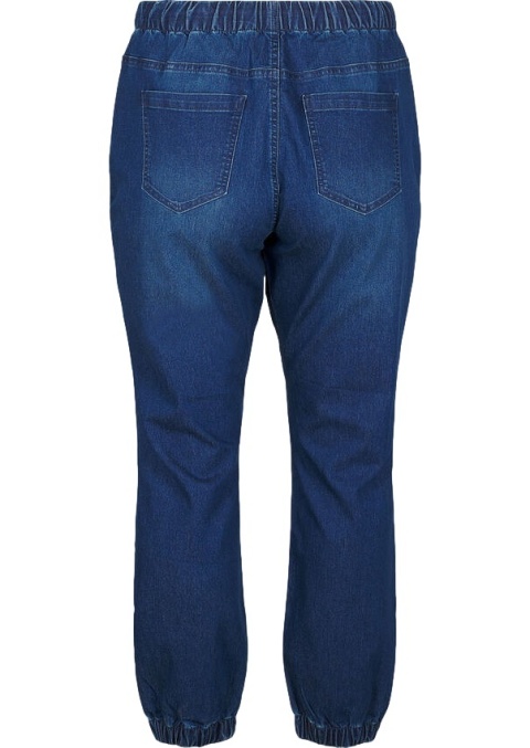 ZIZZI JEANSOWE CIEMNE NIEBIESKIE SPODNIE JOGGERY 066B