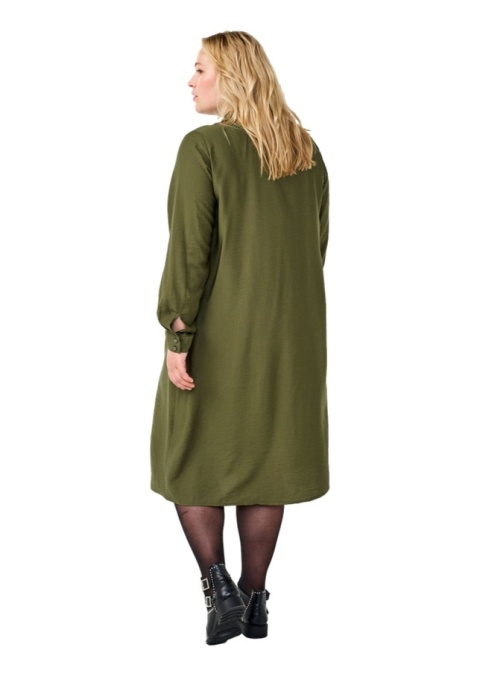 ZIZZI PIĘKNA DŁUGA ZIELONA SUKIENKA KIESZENIE 247B