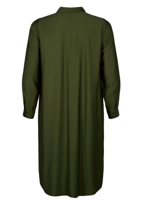 ZIZZI PIĘKNA DŁUGA ZIELONA SUKIENKA KIESZENIE 247B