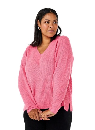 ZIZZI PIĘKNY RÓŻOWY SWETER BLUZKA DZIANINA 421A