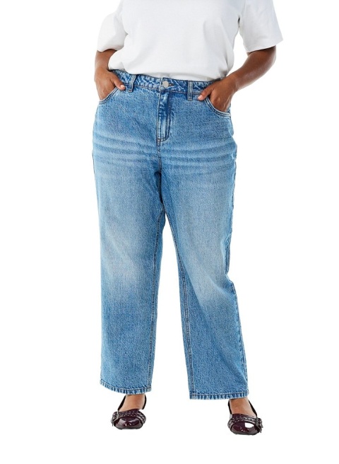 ZIZZI SPODNIE JEANSY Z PROSTĄ NOGAWKĄ WYSOKI STAN 088M