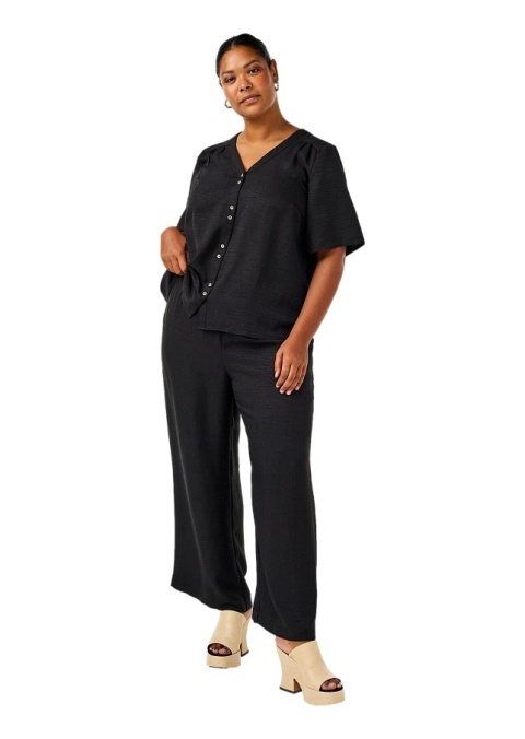 ZIZZI SZEROKIE CZARNE SPODNIE 226B