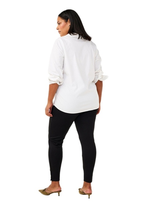 ZIZZI WYGODNE CZARNE SPODNIE LEGGINSY DETALE 432A