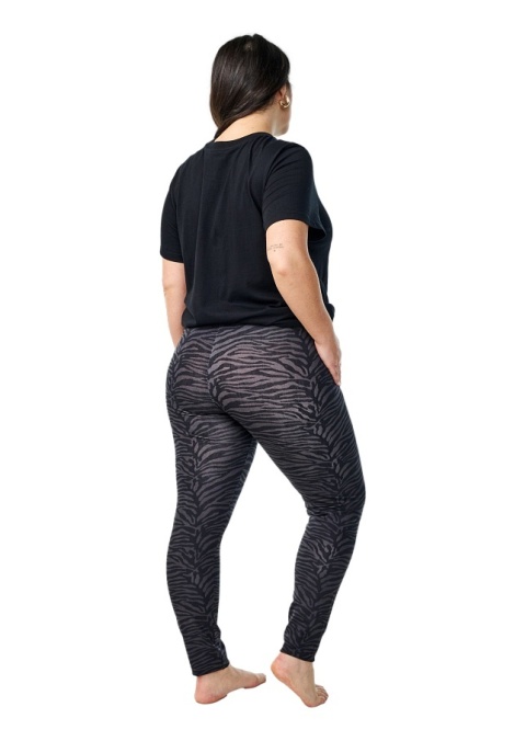 ZIZZI WYGODNE LEGGINSY WZÓR ZEBRA 011D